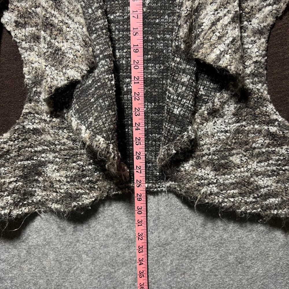 Artsy‎ Textured Knit Open Front Cardigan Boho Lagenlook L XL Brown - Picture 3 of 9